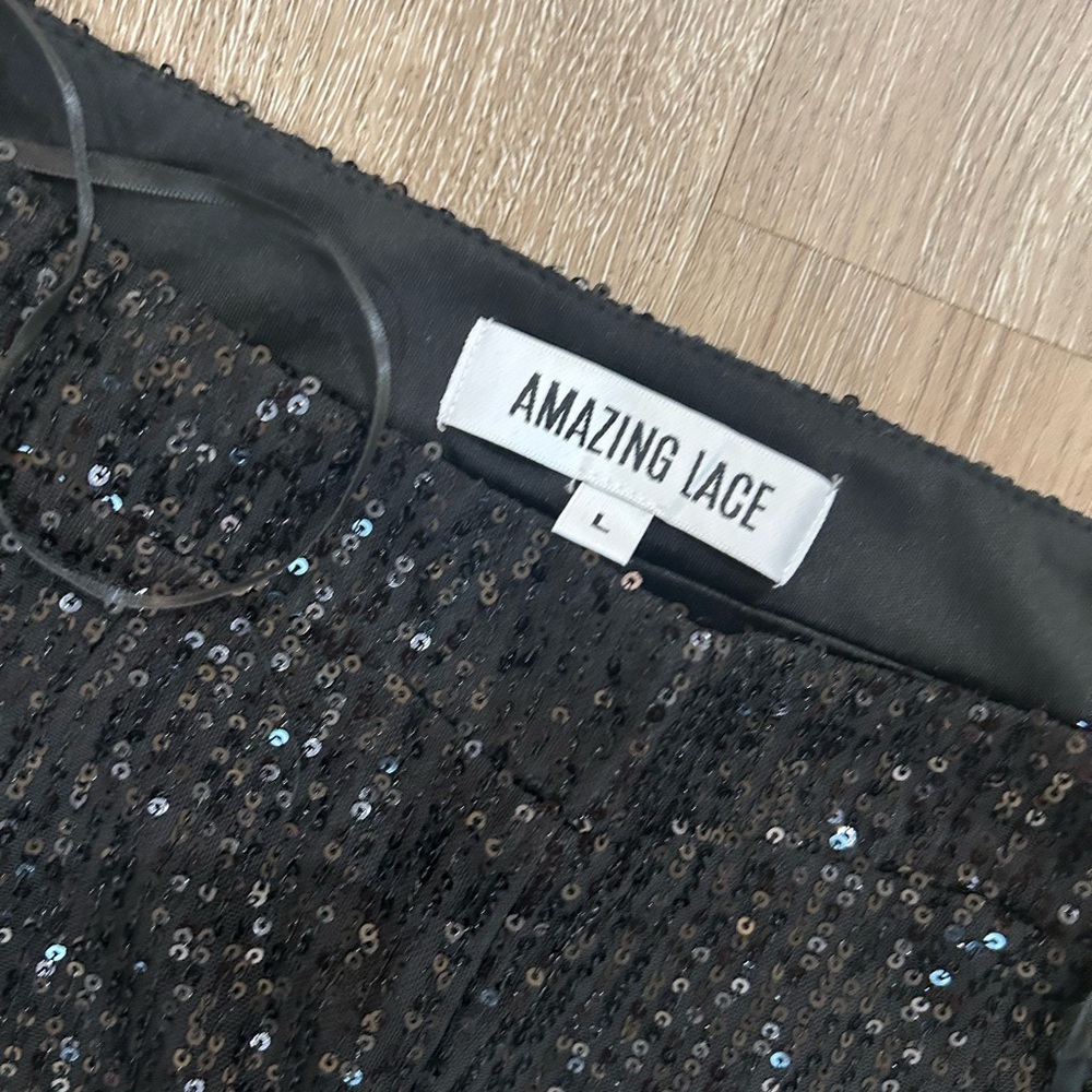 Black Sequin Pants - image 4